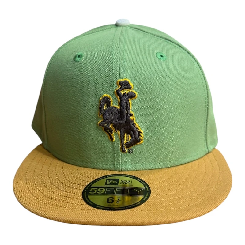 Wyoming Cowboys Matcha Green and Panama Tan New Era 59FIFTY Fitted Hat