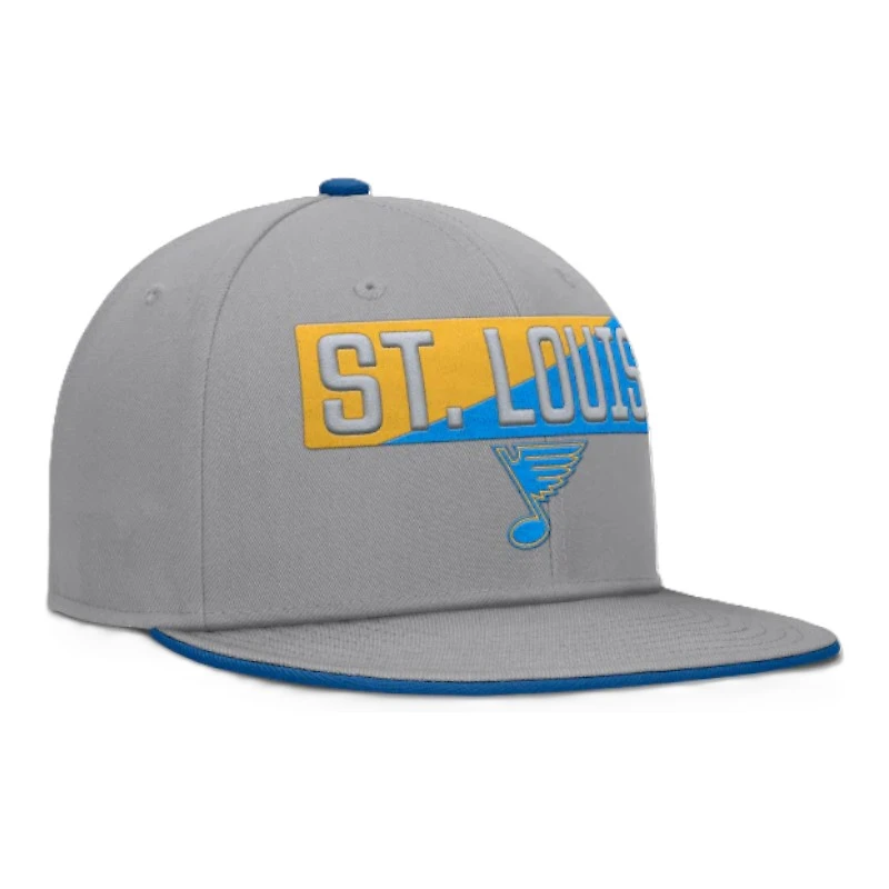 St. Louis Blues Grey Duo Block Fanatics Snapback Hat