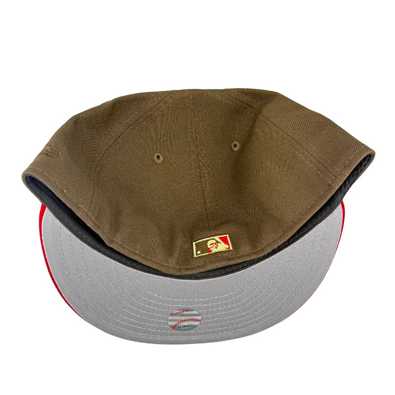 Los Angeles Dodgers Brown Tri Tone Bicentennial Patch Grey UV New Era 59FIFTY Fitted Hat