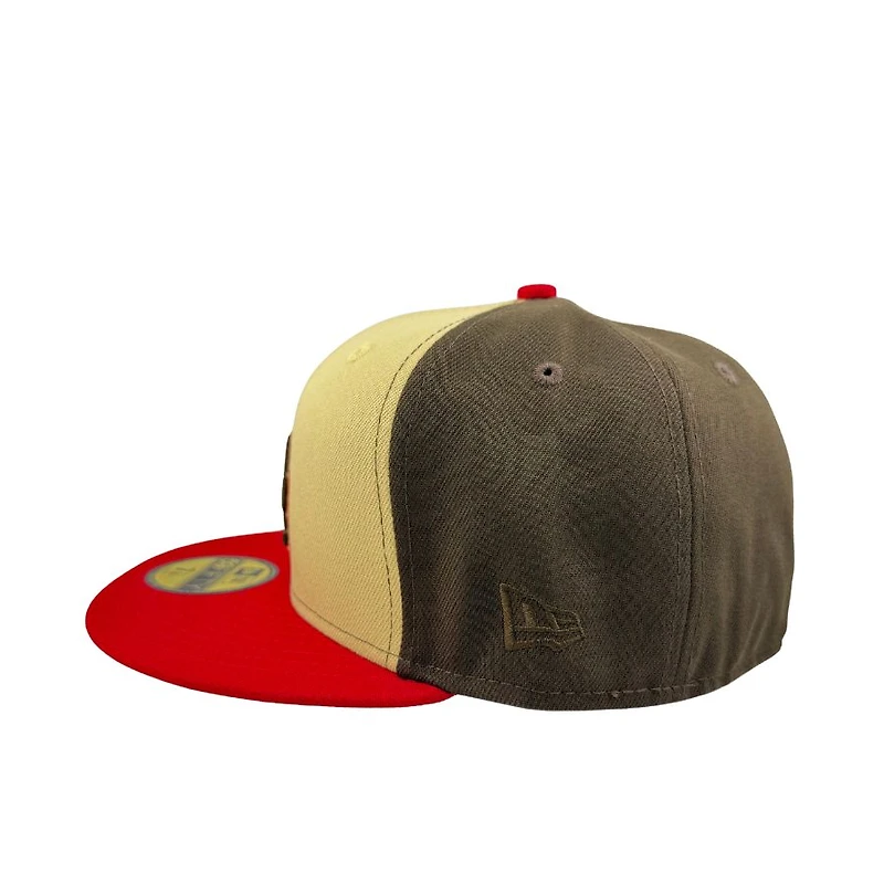 Los Angeles Dodgers Brown Tri Tone Bicentennial Patch Grey UV New Era 59FIFTY Fitted Hat