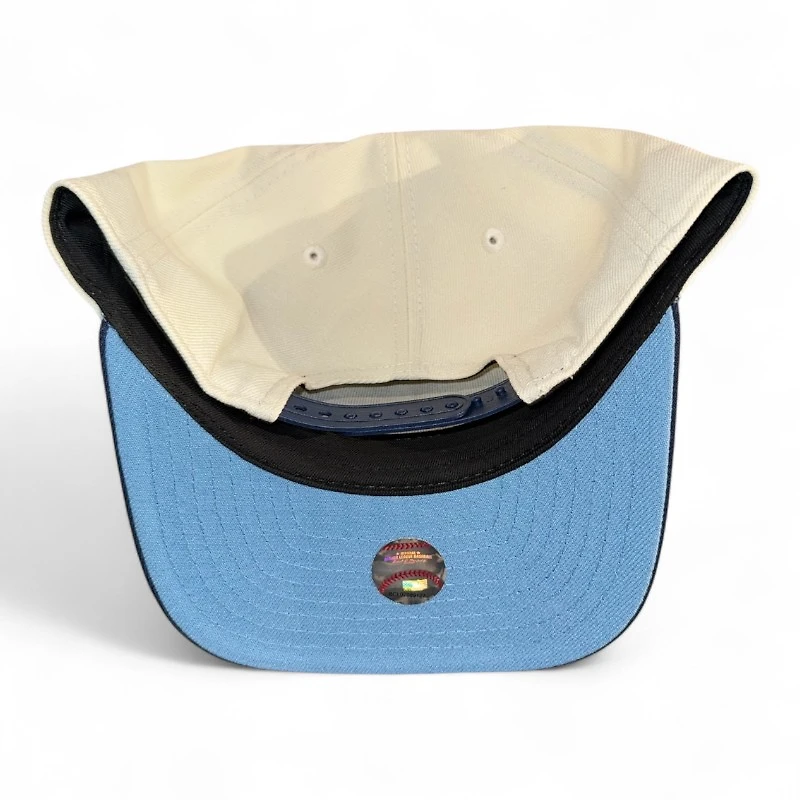 Tampa Bay Rays Chrome and Light Navy Upside Down TB Patch Blue UV New Era A-Frame Snapback Hat