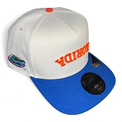 Florida Gators Chrome and Royal Upside Down Gray UV New Era A-Frame Snapback Hat