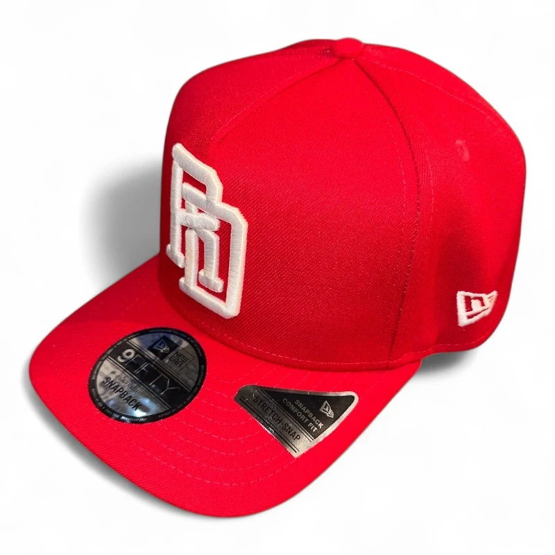 Dominican Republic Scarlet WBC DR Flag Patch Gray UV New Era A-Frame Snapback Hat