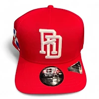 Dominican Republic Scarlet WBC DR Flag Patch Gray UV New Era A-Frame Snapback Hat