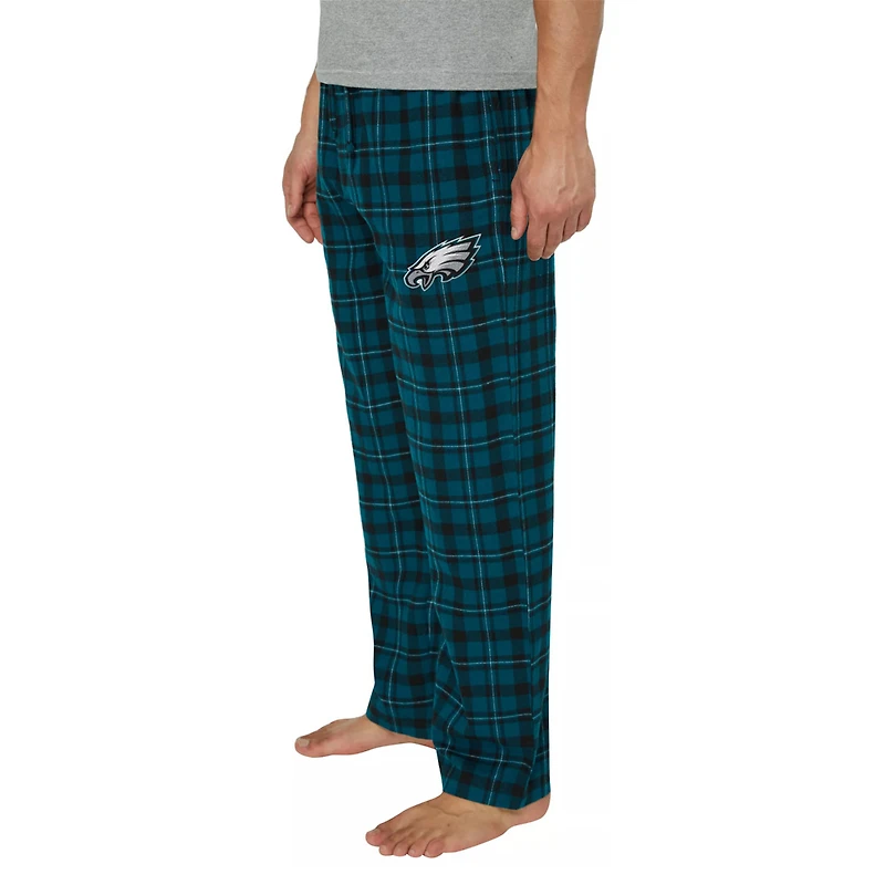 Philadelphia Eagles Midnight Green Concepts Sport Hawthorn Flannel Sleep Pajama Lounge Pants