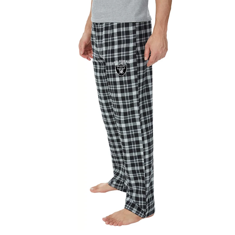 Las Vegas Raiders Black Concepts Sport Hawthorn Flannel Sleep Pajama Lounge Pants