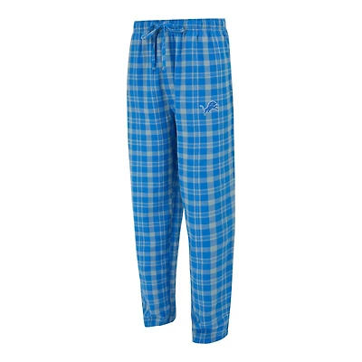 Detroit Lions Blue Concepts Sport Hawthorn Flannel Sleep Pajama Lounge Pants