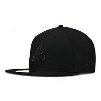 Atlanta Braves Black on 30th Anniversary Patch Gray UV New Era 59FIFTY Fitted Hat