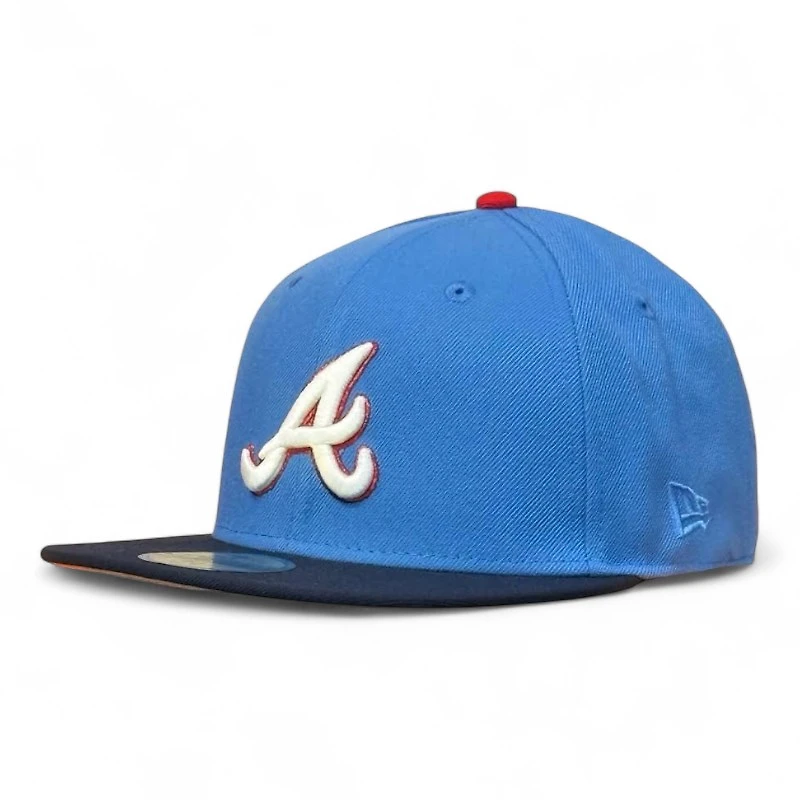 Atlanta Braves Blue and Navy 2000 ASG Patch Gray UV New Era 59FIFTY Fitted Hat