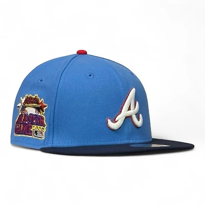 Atlanta Braves Blue and Navy 2000 ASG Patch Gray UV New Era 59FIFTY Fitted Hat