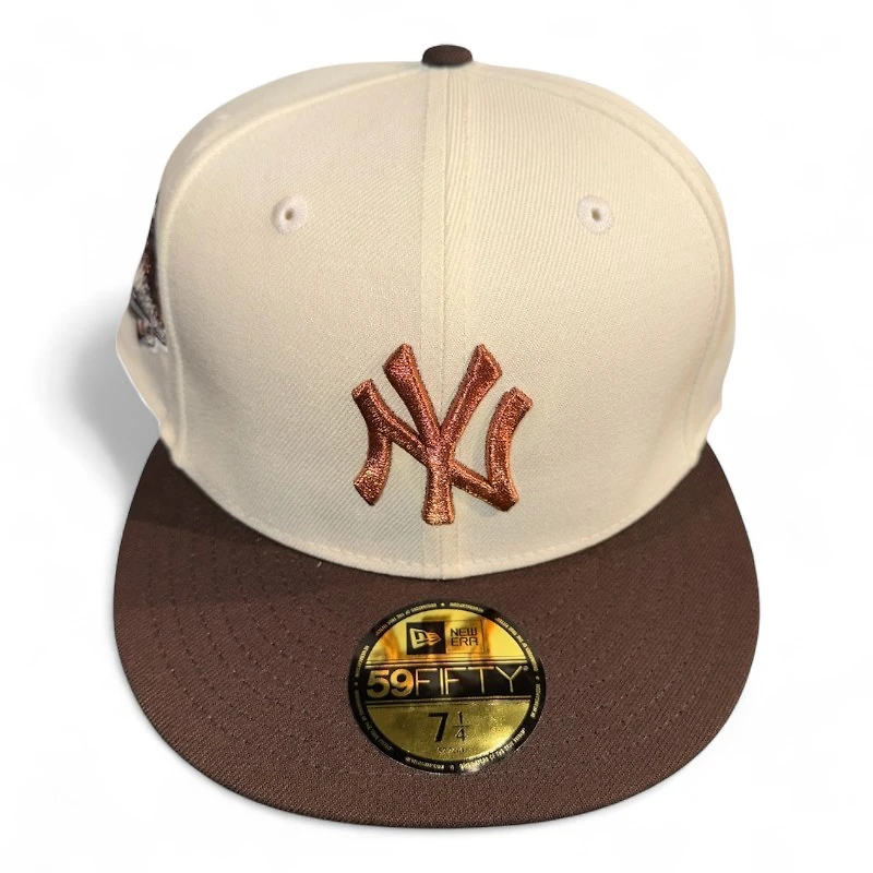 New York Yankees Chrome and Burnt Wood 1999 WS Patch Pink UV Era 59FIFTY Fitted Hat