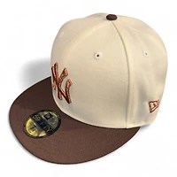 New York Yankees Chrome and Burnt Wood 1999 WS Patch Pink UV Era 59FIFTY Fitted Hat