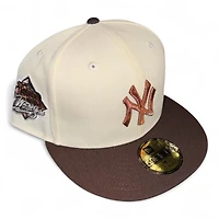 New York Yankees Chrome and Burnt Wood 1999 WS Patch Pink UV Era 59FIFTY Fitted Hat