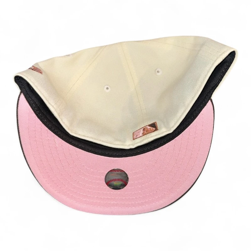 New York Yankees Chrome and Burnt Wood 1999 WS Patch Pink UV Era 59FIFTY Fitted Hat