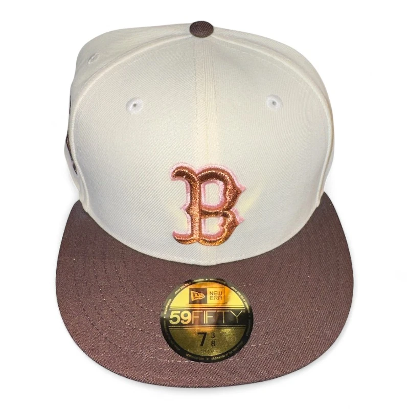 Boston Red Sox Chrome and Burnt Wood 1999 ASG Patch Pink UV New Era 59FIFTY Fitted Hat