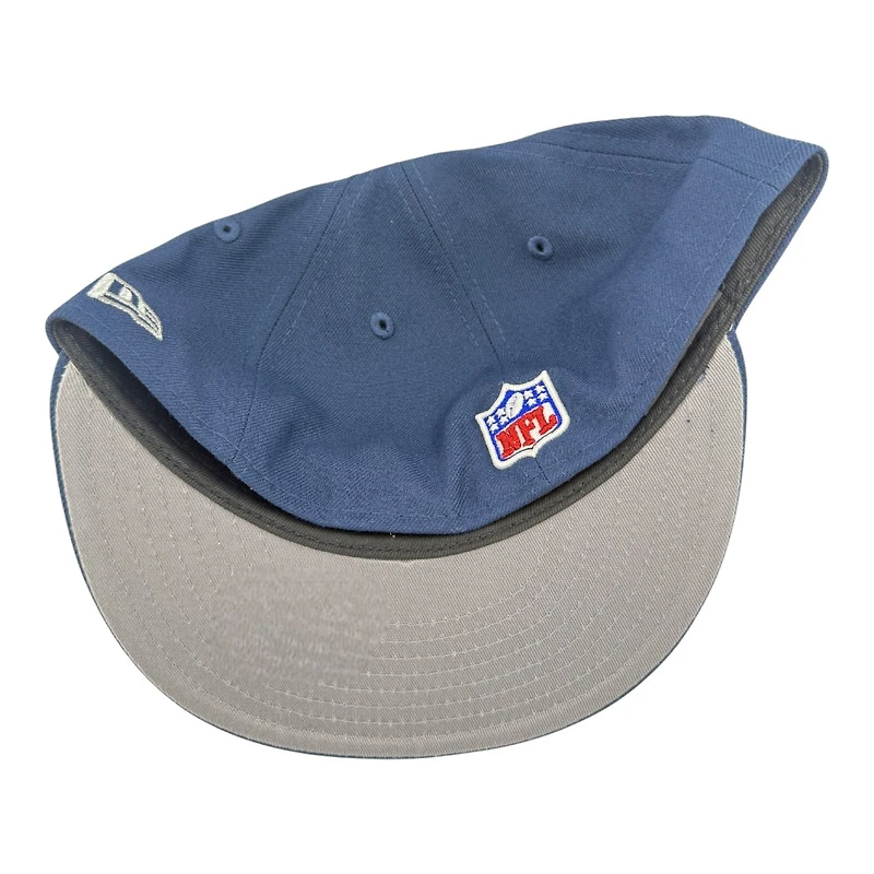 Dallas Cowboys Ocean Blue NFL Collection 50th Anniversary Patch Grey UV New Era 59FIFTY Fitted Hat