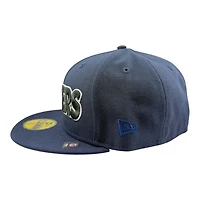 Las Vegas Raiders Ocean Blue NFL Collection 60th Anniversary Patch Grey UV New Era 59FIFTY Fitted Hat