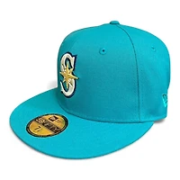 Seattle Mariners Teal T-Mobile Stadium Patch Pink UV New Era 59FIFTY Fitted Hat