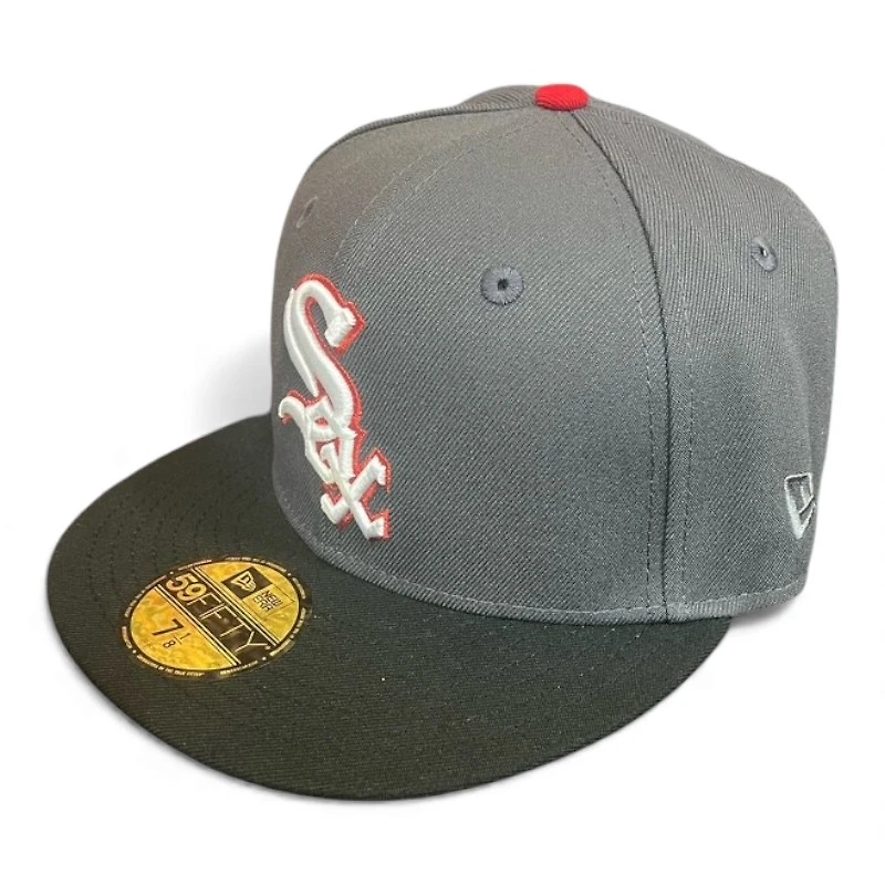Chicago White Sox Graphite and Black 2005 WS Patch Gray UV New Era 59FIFTY Fitted Hat