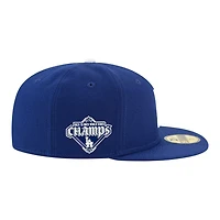 Los Angeles Dodgers Royal Blue Back-to-Back World Series Champs Diamond Patch New Era 59FIFTY Fitted Hat