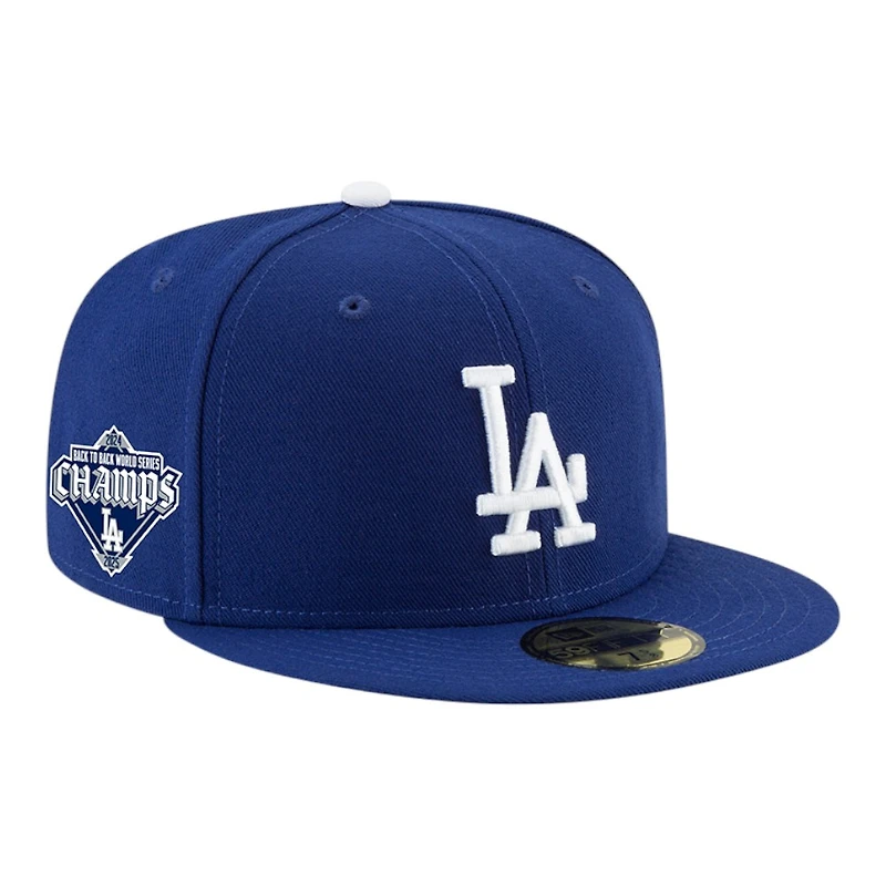 Los Angeles Dodgers Royal Blue Back-to-Back World Series Champs Diamond Patch New Era 59FIFTY Fitted Hat