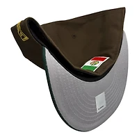 El Paso Chihuahuas Brown and Green Hecho En Mexico Eagle Patch Grey UV New Era 59FIFTY Fitted Hat