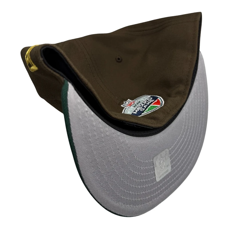 San Francisco 49ers Brown and Green Hecho En Mexico Eagle Patch Grey UV New Era 59FIFTY Fitted Hat