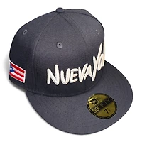 NuevaYol Navy Puerto Rico Patch with Kelly Green UV New Era 59FIFTY Fitted Hat