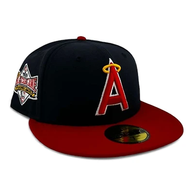 Anaheim Angels Navy and Red "Halos Collection" 1989 All Star Game Patch Green UV New Era 59FIFTY Fitted Hat