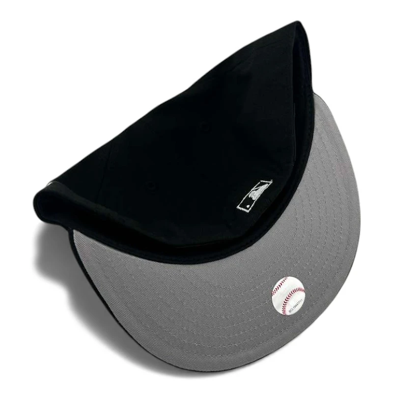 Anaheim Angels Black and Silver Metallic "Halos Collection" 50th Anniversary Patch Gray UV New Era 59FIFTY Fitted Hat