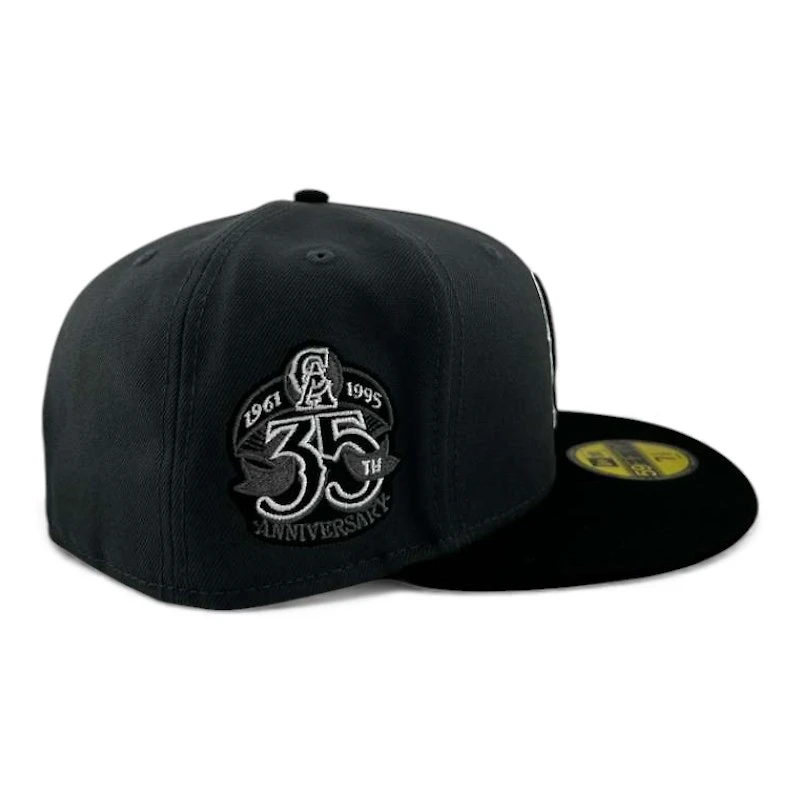 California Angels Graphite and Black "Halos Collection" 35th Anniversary Patch Gray UV New Era 59FIFTY Fitted Hat
