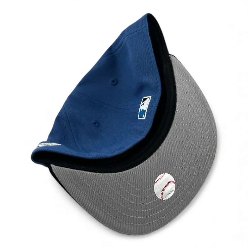 Kids Los Angeles Dodgers Indigo and Black "WS24 Collection" Gray UV Custom New Era 59FIFTY Fitted Hat