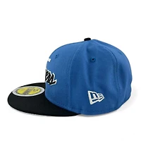 Kids Los Angeles Dodgers Indigo and Black "WS24 Collection" Gray UV Custom New Era 59FIFTY Fitted Hat