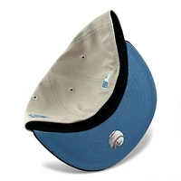 Kids Los Angeles Dodgers Stone and Graphite 60th Anniversary Patch Sky Blue UV Custom New Era 59FIFTY Fitted Hat