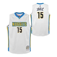Youth Denver Nuggets Nikola Jokic Mitchell & Ness 2016-17 Hardwood Classics SwingmanWhite Jersey