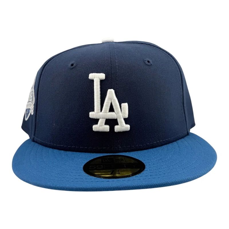 Los Angeles Dodgers Oceanside Navy and Seashore Blue Viva Patch Grey UV New Era 59FIFTY Fitted Hat