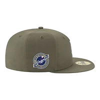 Los Angeles Dodgers Olive Green Back-to-Back World Series Champs Circle Patch New Era 59FIFTY Fitted Hat