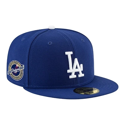 Los Angeles Dodgers Royal Blue Back-to-Back World Series Champs Circle Patch New Era 59FIFTY Fitted Hat