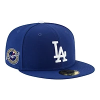 Los Angeles Dodgers Royal Blue Back-to-Back World Series Champs Circle Patch New Era 59FIFTY Fitted Hat