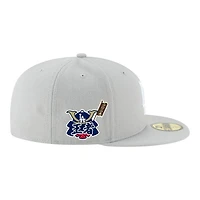 Los Angeles Dodgers Gray World Series Champs Samurai Patch Grey UV New Era 59FIFTY Fitted Hat