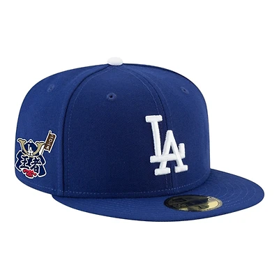 Los Angeles Dodgers Royal Blue World Series Champs Samurai Patch Black UV New Era 59FIFTY Fitted Hat