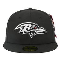 Baltimore Ravens Black New Era x Alpha Industries 59FIFTY Fitted Hat