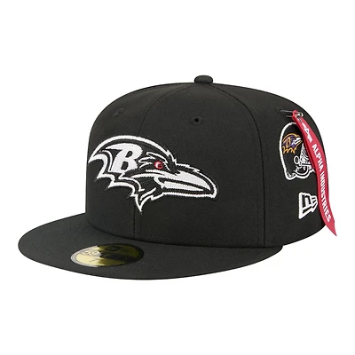 Baltimore Ravens Black New Era x Alpha Industries 59FIFTY Fitted Hat