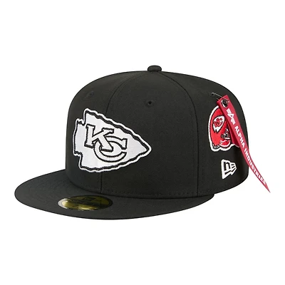 Kansas City Chiefs Black New Era x Alpha Industries 59FIFTY Fitted Hat