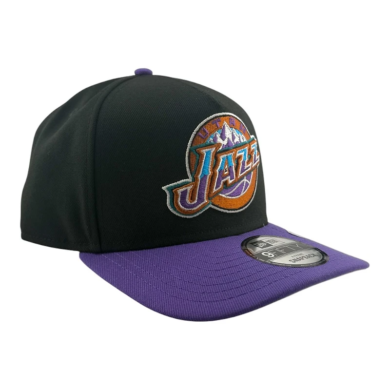 Utah Jazz Black and Purple NBA Hardwood Classics New Era 9FIFTY A-Frame Snapback Hat