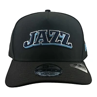 Utah Jazz Black 2004-2010 Wordmark Logo New Era 9FIFTY A-Frame Snapback Hat