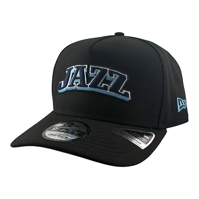 Utah Jazz Black 2004-2010 Wordmark Logo New Era 9FIFTY A-Frame Snapback Hat
