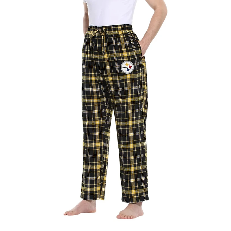 Pittsburgh Steelers Black Concepts Sport Ultimate Flannel Sleep Pajama Lounge Pants