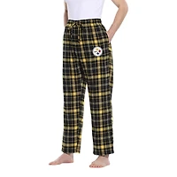 Pittsburgh Steelers Black Concepts Sport Ultimate Flannel Sleep Pajama Lounge Pants