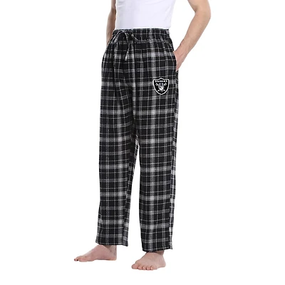 Las Vegas Raiders Black Concepts Sport Ultimate Flannel Sleep Pajama Lounge Pants